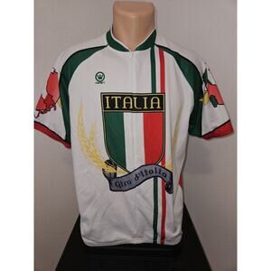 Vintage Canari Italia Men Cycling Jersey Shirt Size Large M/L Road Bicycle